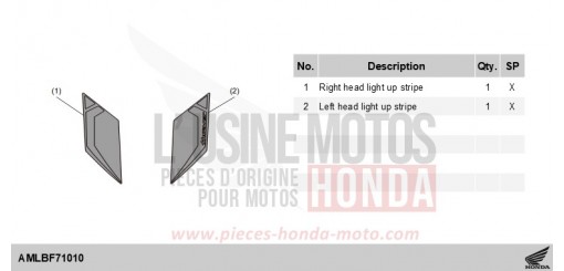 KIT,HEAD LIGHT UP STRIPE *NHB54P* CB750AS de 2025